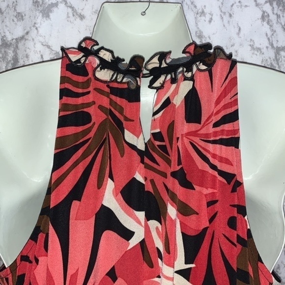 LILY HIGH NECK MINI SWING DRESS FLORAL LADIES SIZE SMALL - Picture 4 of 12